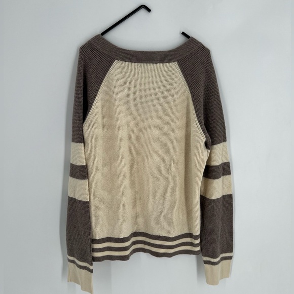 Faherty Throwback V-Neck Waffle Knit Cashmere Blend Sweater In Fenway - Picture 7 of 7